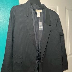 Navy blue pin stripe blazer (Lucky Brand)